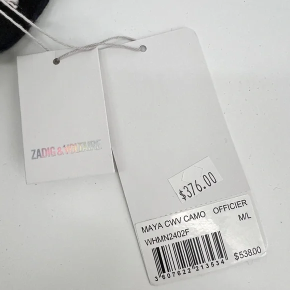 Zadig & Voltaire - NWT camo & sequin cardigan sweater - Picture 8 of 8